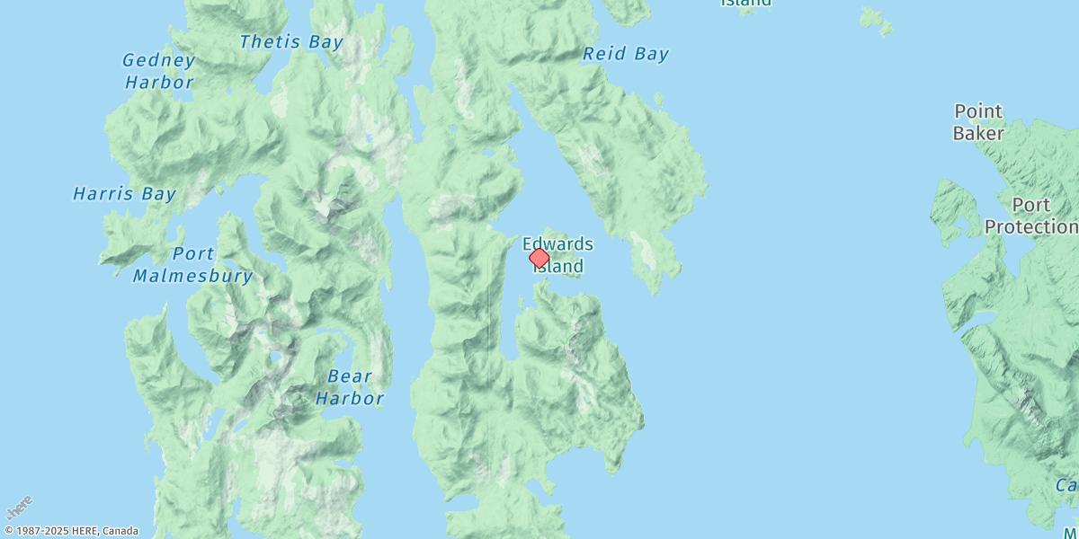 Map of Port Beauclerc, Kuiu Island