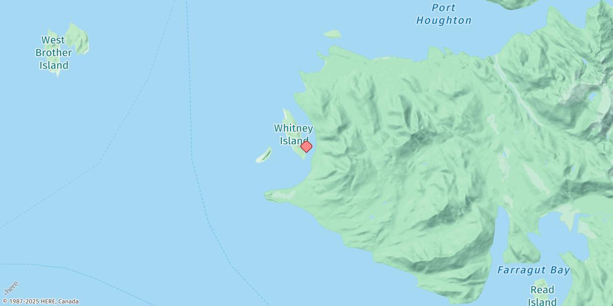 Map of Cleveland Passage, Whitney Island