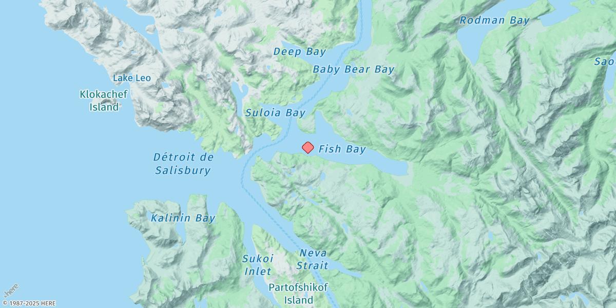 Map of Haley Anchorage, Fish Bay