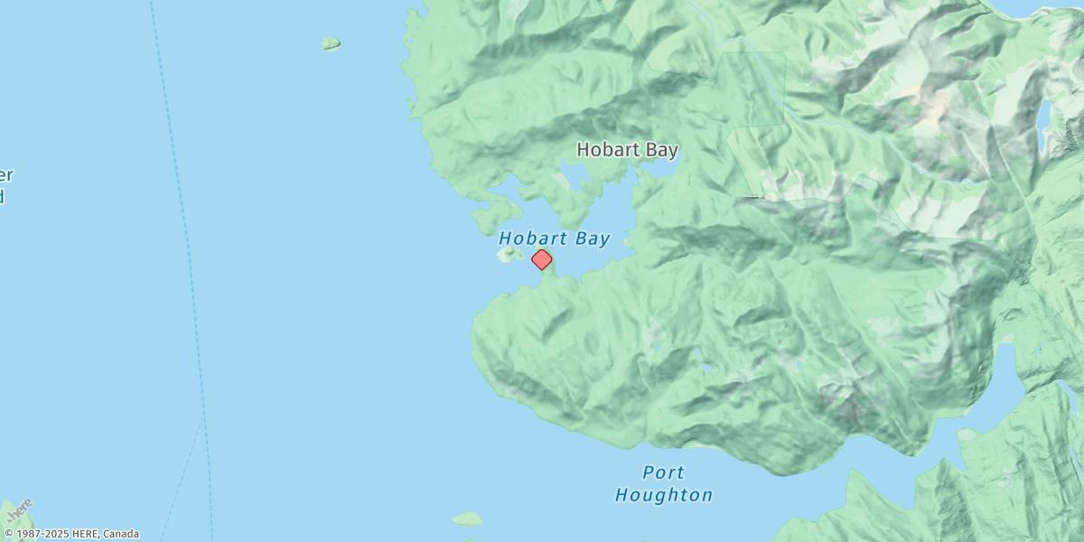 Map of Hobart Bay