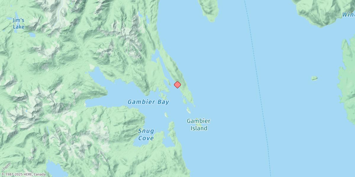 Map of Good Island, Gambier Bay