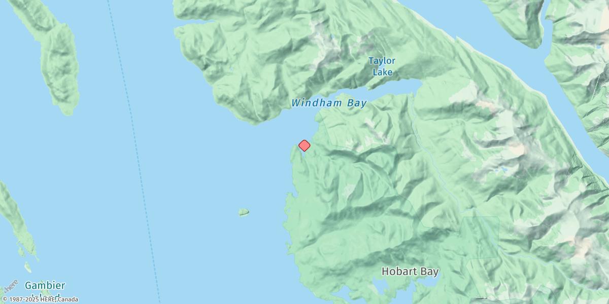 Map of Windham Bay