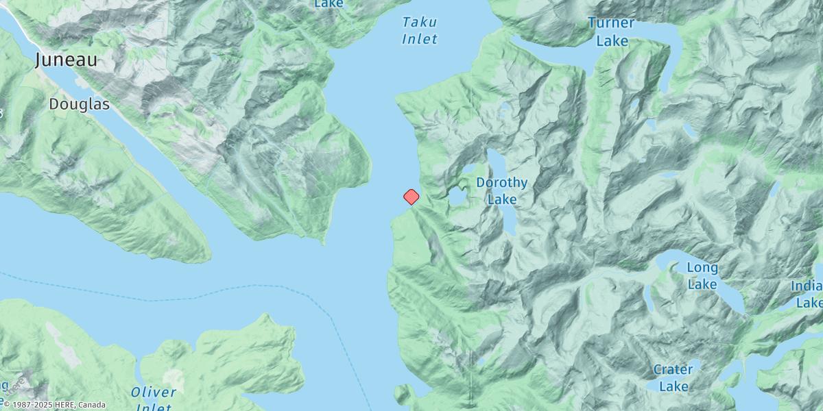 Map of Greely Point, Taku Inlet