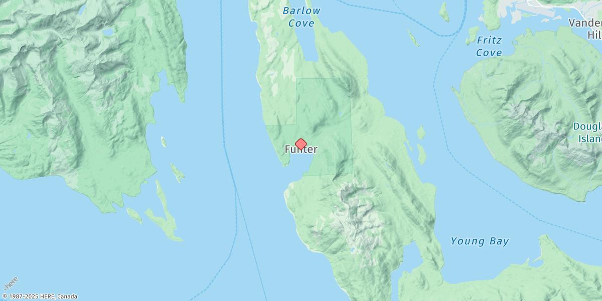 Map of Funter, Funter Bay