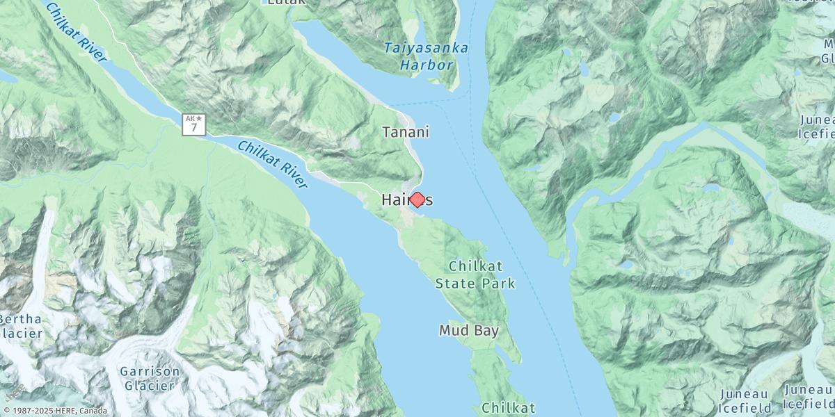 Map of Haines Inlet