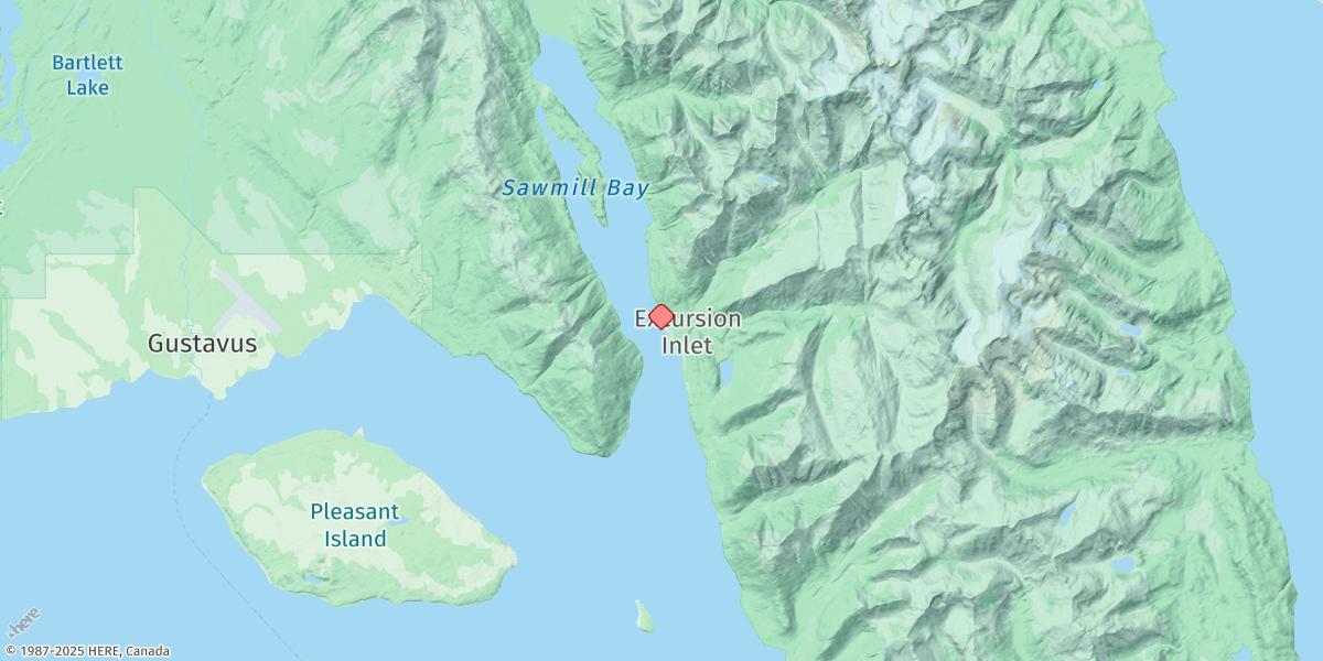 Map of Excursion Inlet Entrance