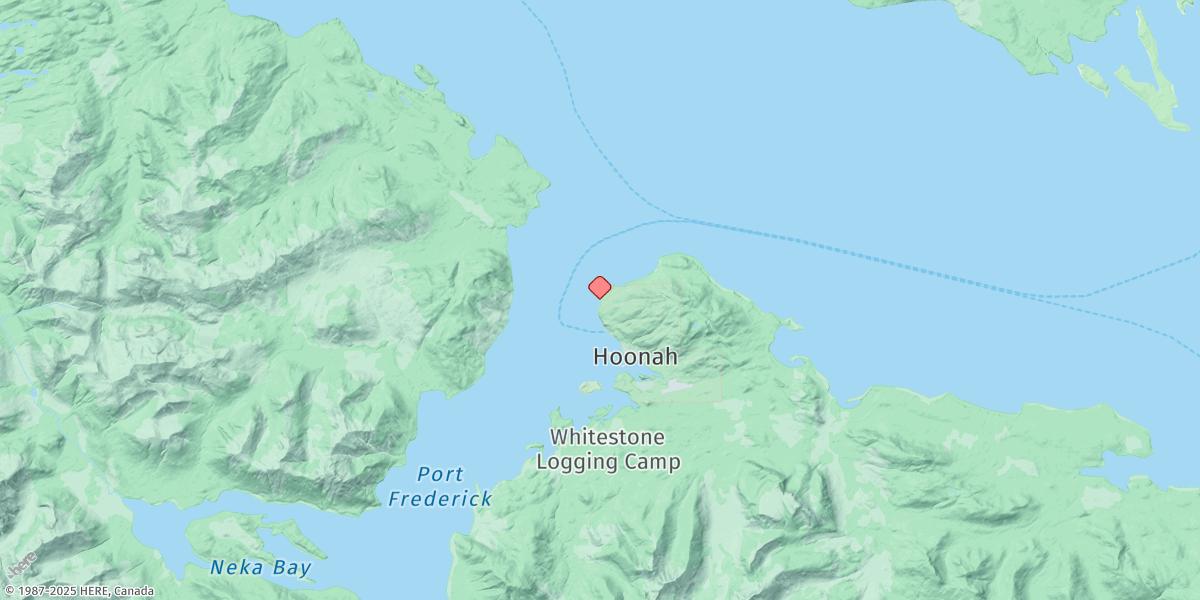 Map of Hoonah Harbor, Port Frederick