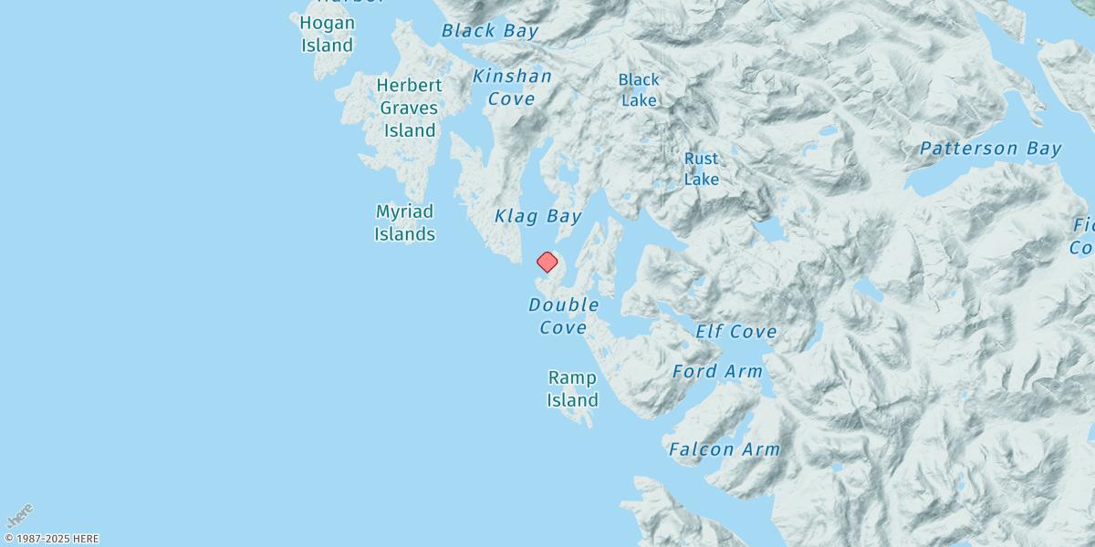 Map of Elbow Passage, Klag Bay