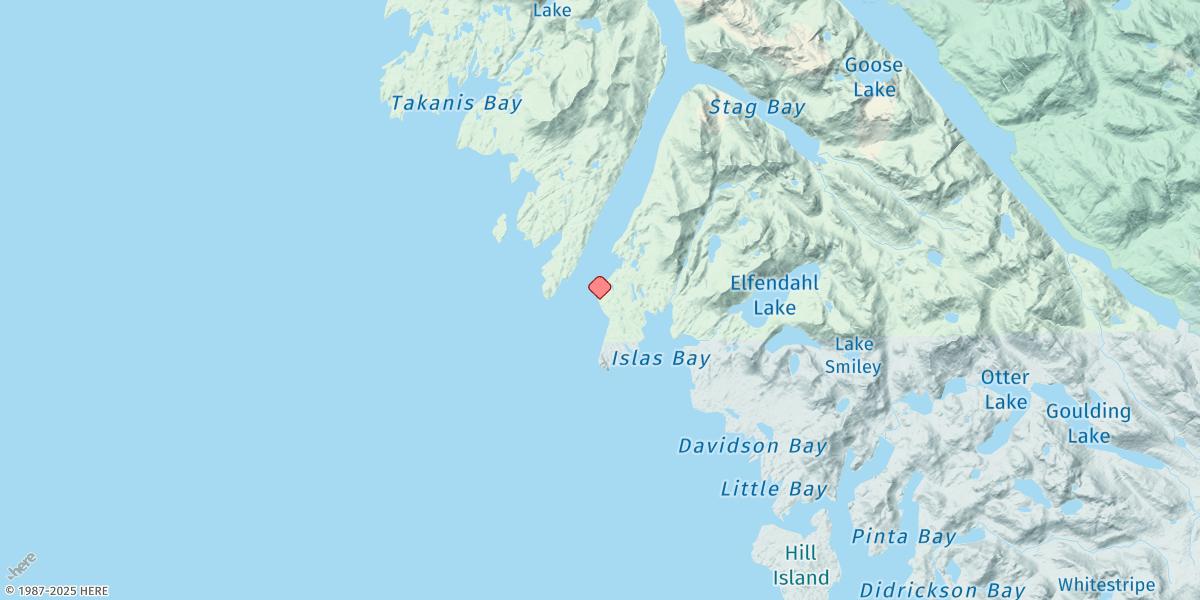 Map of Canoe Cove, North Pass