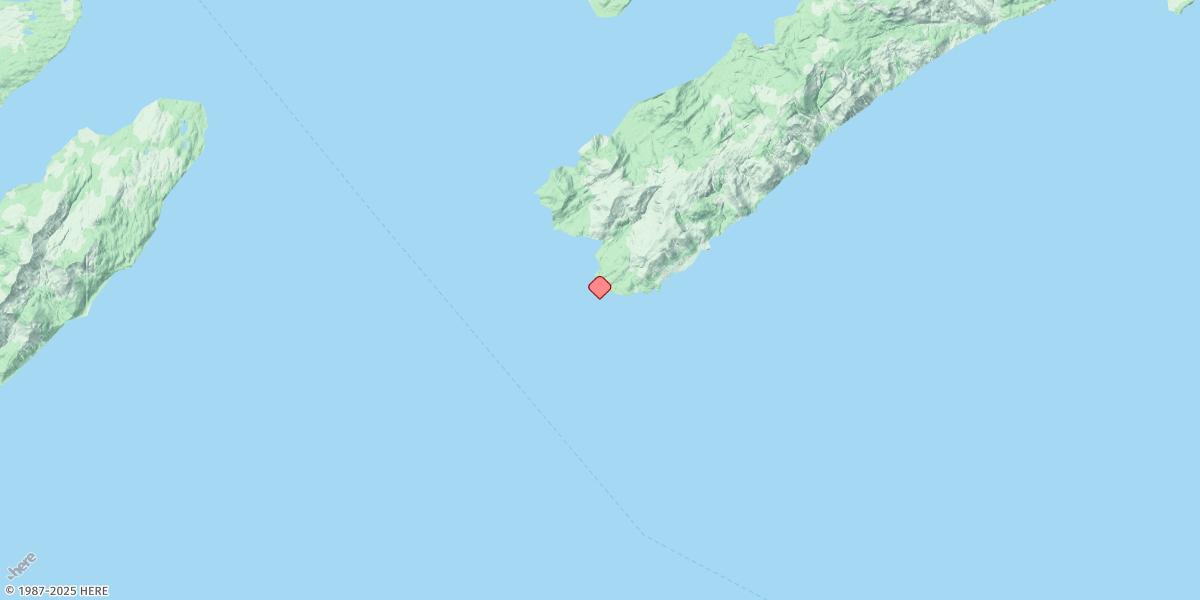 Map of Cape Hinchinbrook
