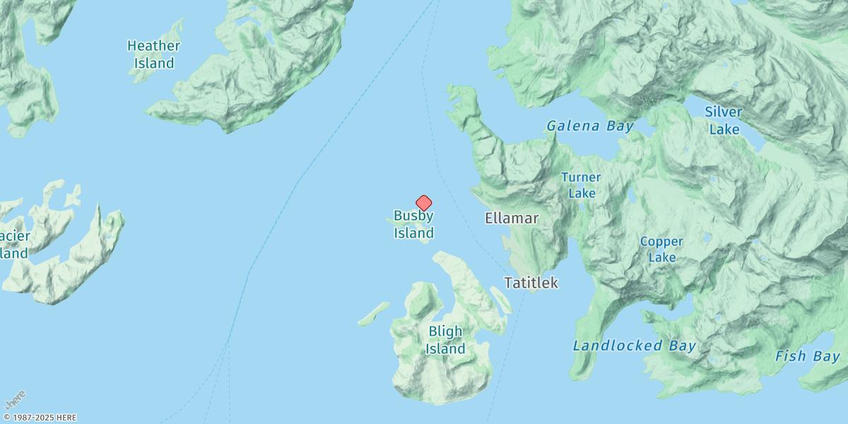 Map of Busby Island