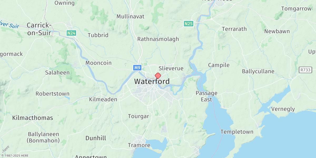 Map of Waterford
