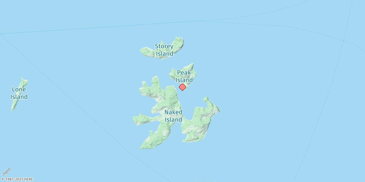 Map of Naked Island, Mcpherson Passage