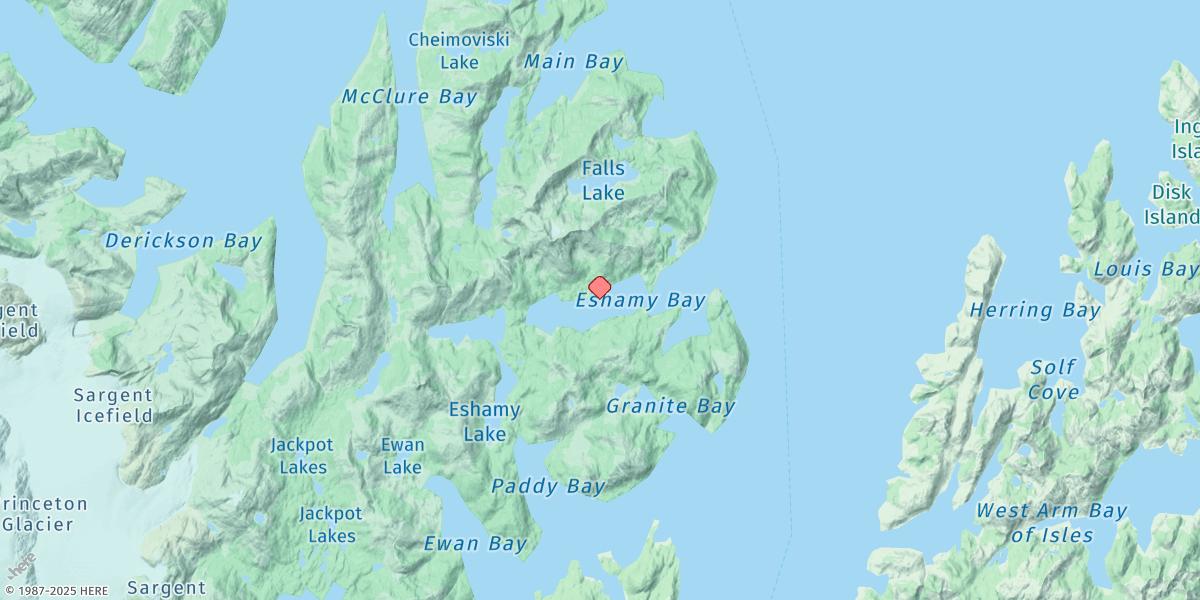 Map of Eshamy Lagoon
