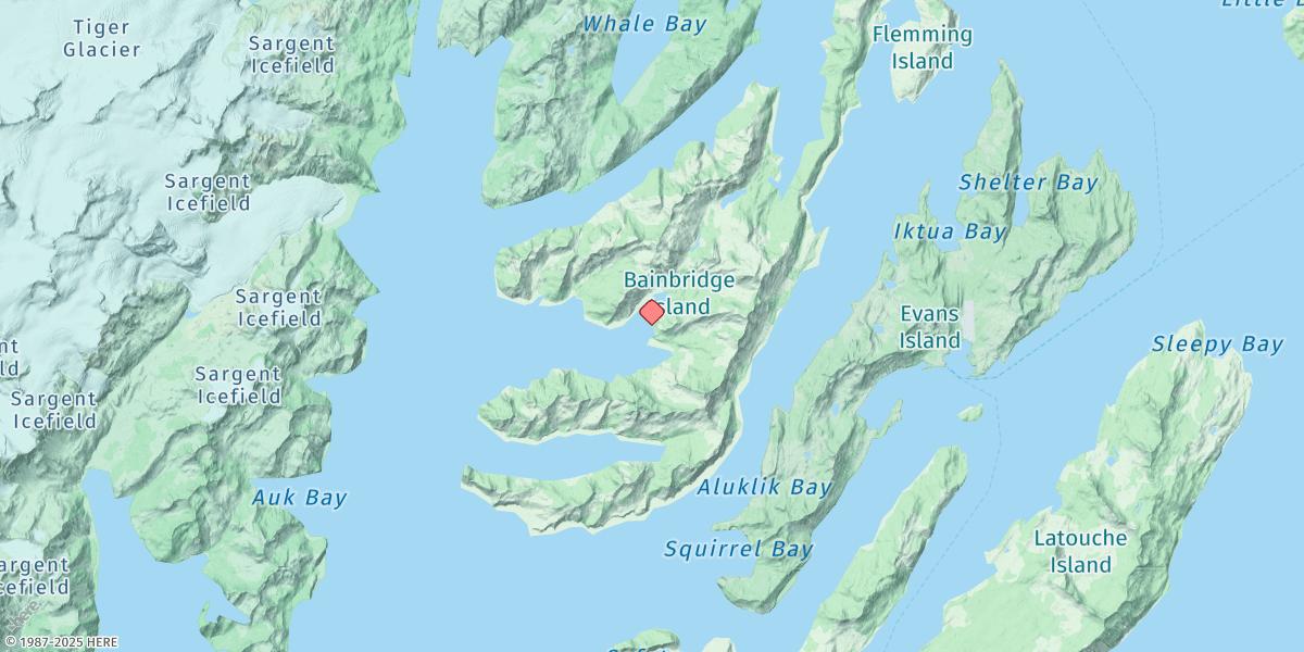 Map of Hogg Bay, Port Bainbridge