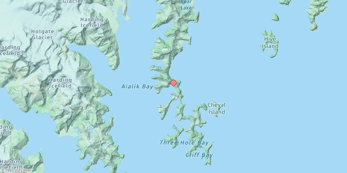 Map of Bear Cove, Aialik Peninsula