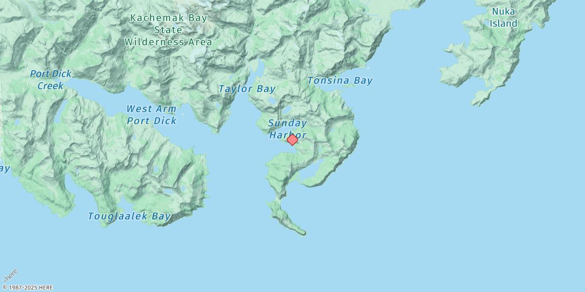 Map of Takoma Cove, Port Dick