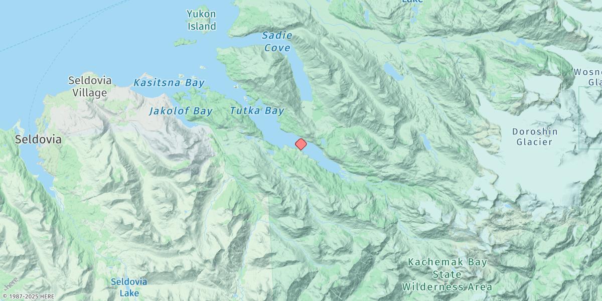 Map of Tutka Bay,kachemak Bay
