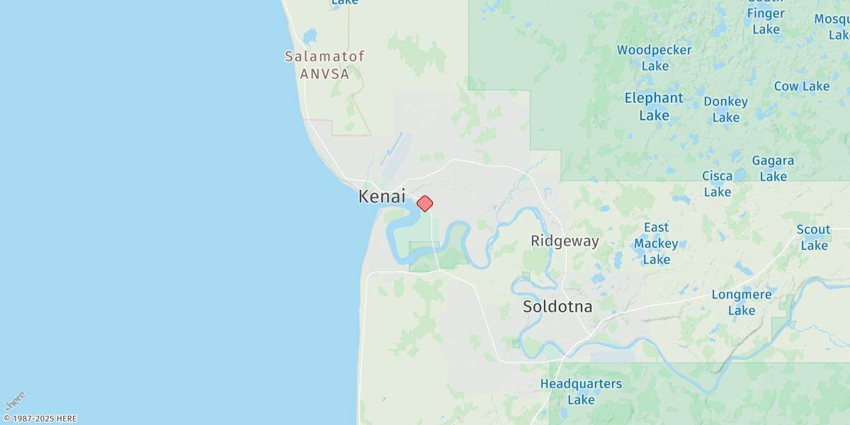 Map of Kenai City Pier
