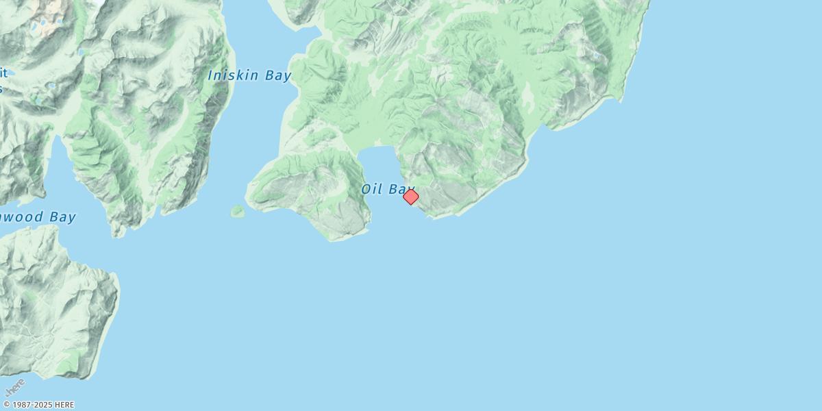 Map of Oil Bay, Kamishak Bay