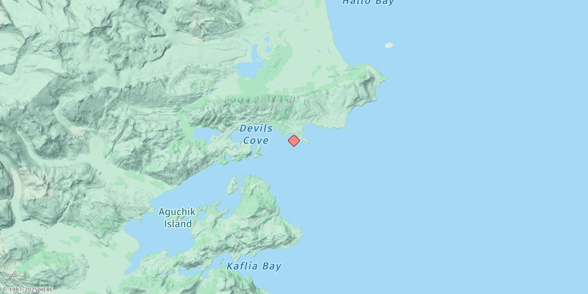 Map of Kukak, Kukak Bay