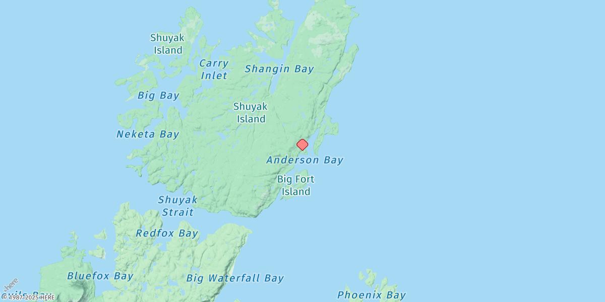 Map of Andreon Bay, Shuyak Island