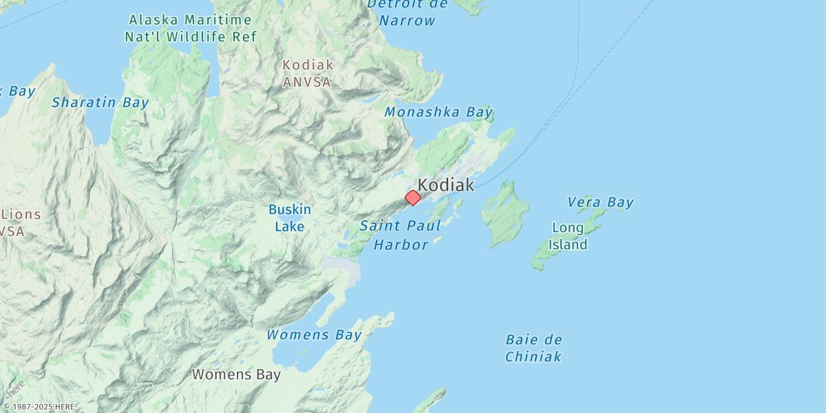 Map of Kodiak, Port Of Kodiak