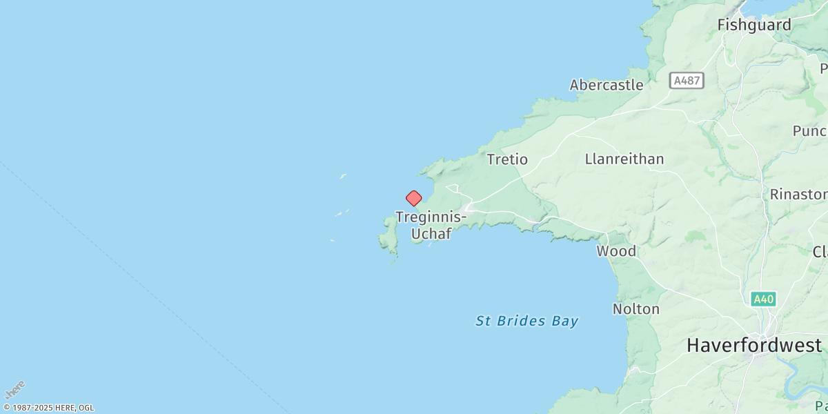 Map of Ramsey Sound
