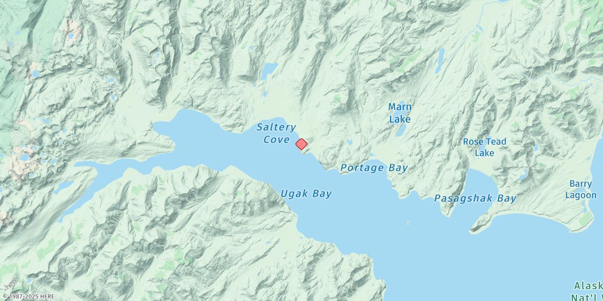 Map of Ugak Bay (Saltery Cove)