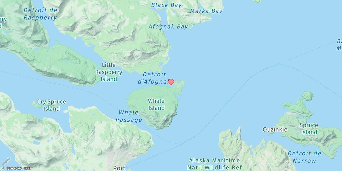 Map of Fox Bay, Whale Island