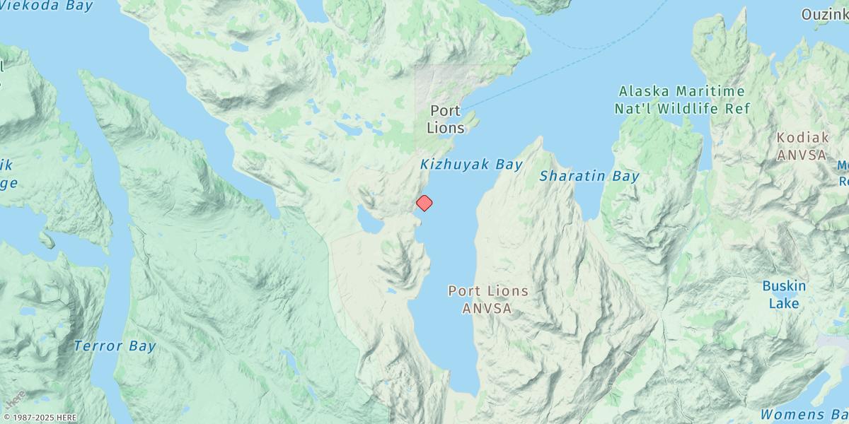 Map of Kizhuyak Bay