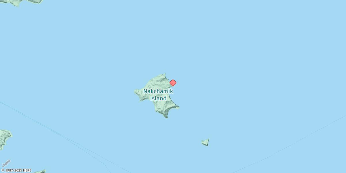 Map of Nakchamik Island