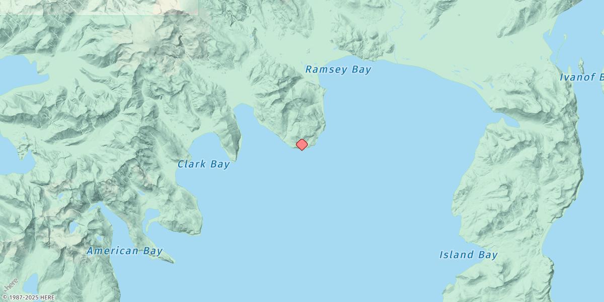 Map of Dent Point, Stepovak Bay