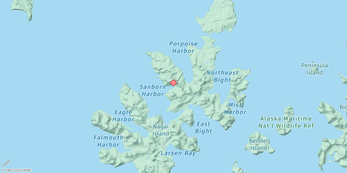 Map of Sanborn Harbor, Nagai Island
