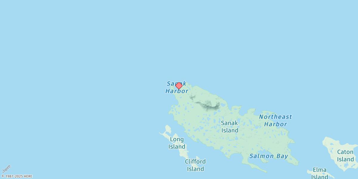 Map of Sanak Harbor