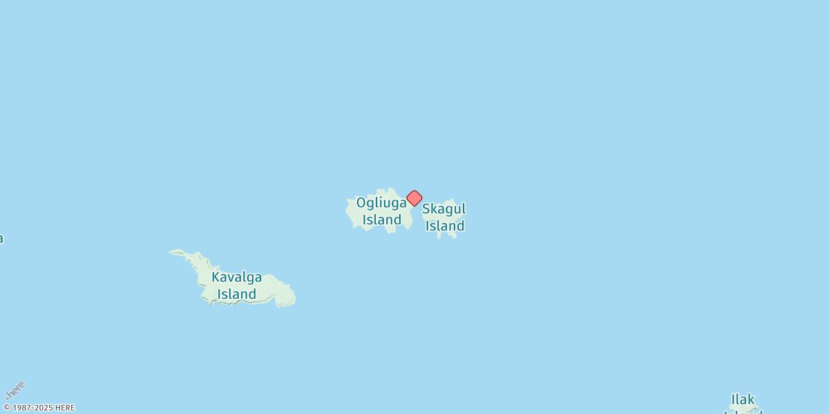 Map of Ogliuga Island (East Coast)