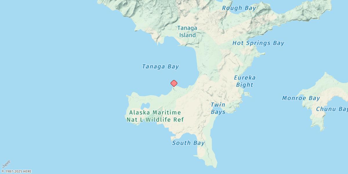Map of Tanaga Bay