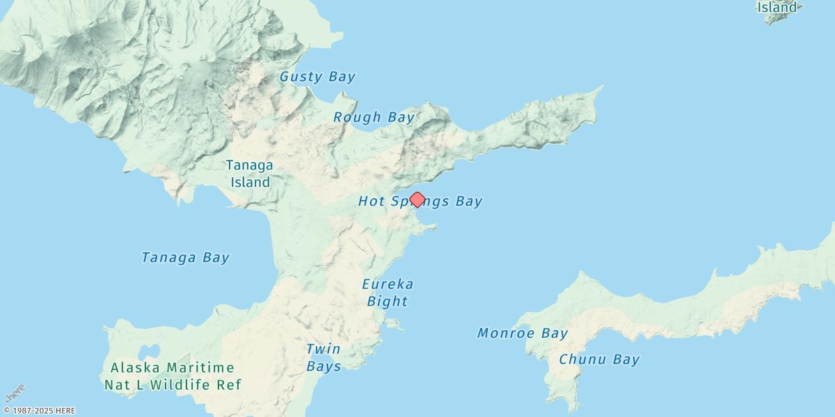Map of Hot Springs Bay