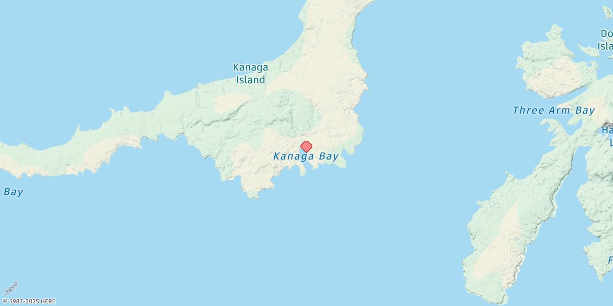 Map of Kanaga Bay