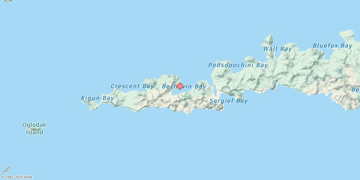 Map of Bechevin Bay