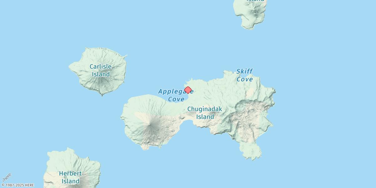 Map of Applegate Cove, Chuginadak Island