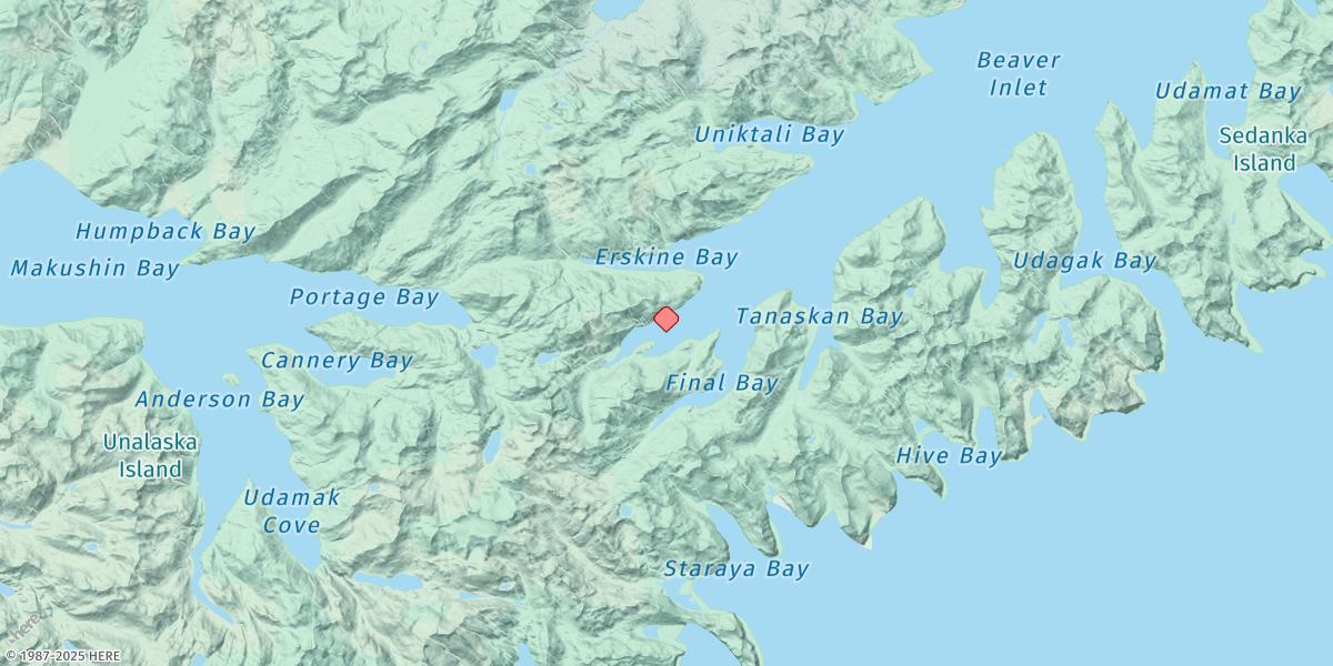 Map of Kisselen Bay, Beaver Inlet