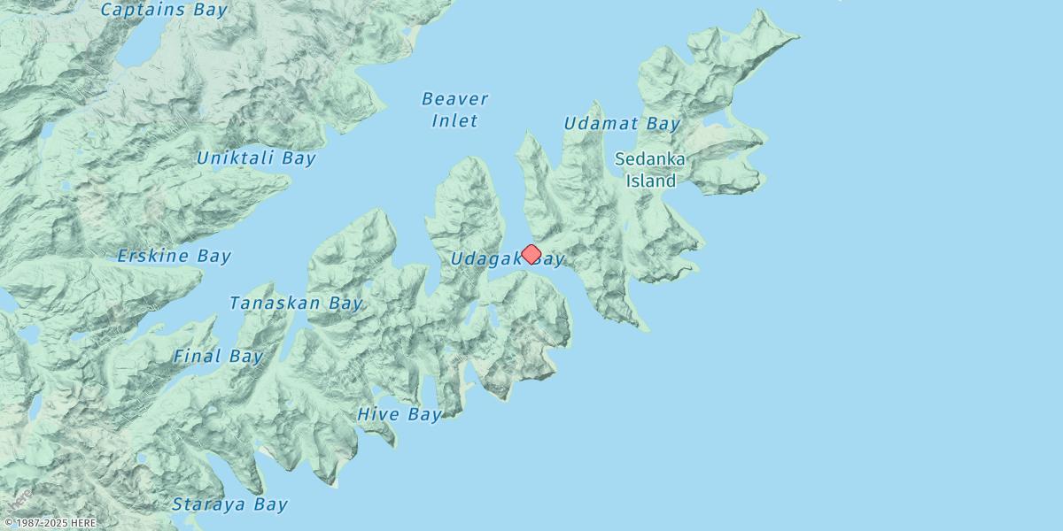 Map of Udagak Strait