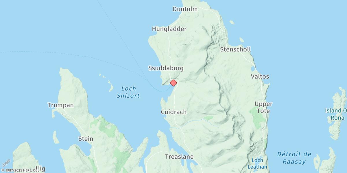 Map of Loch Snizort (Uig Bay)