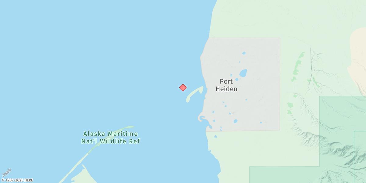 Map of Port Heiden, Bristol Bay