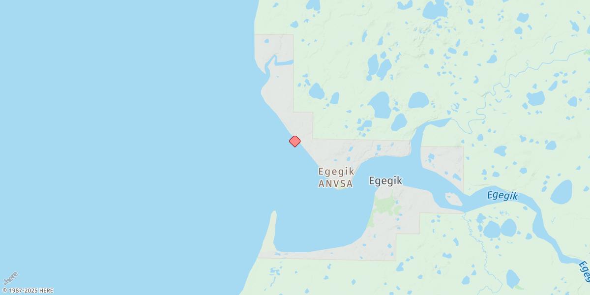 Map of Egegik River Ent, Bristol Bay