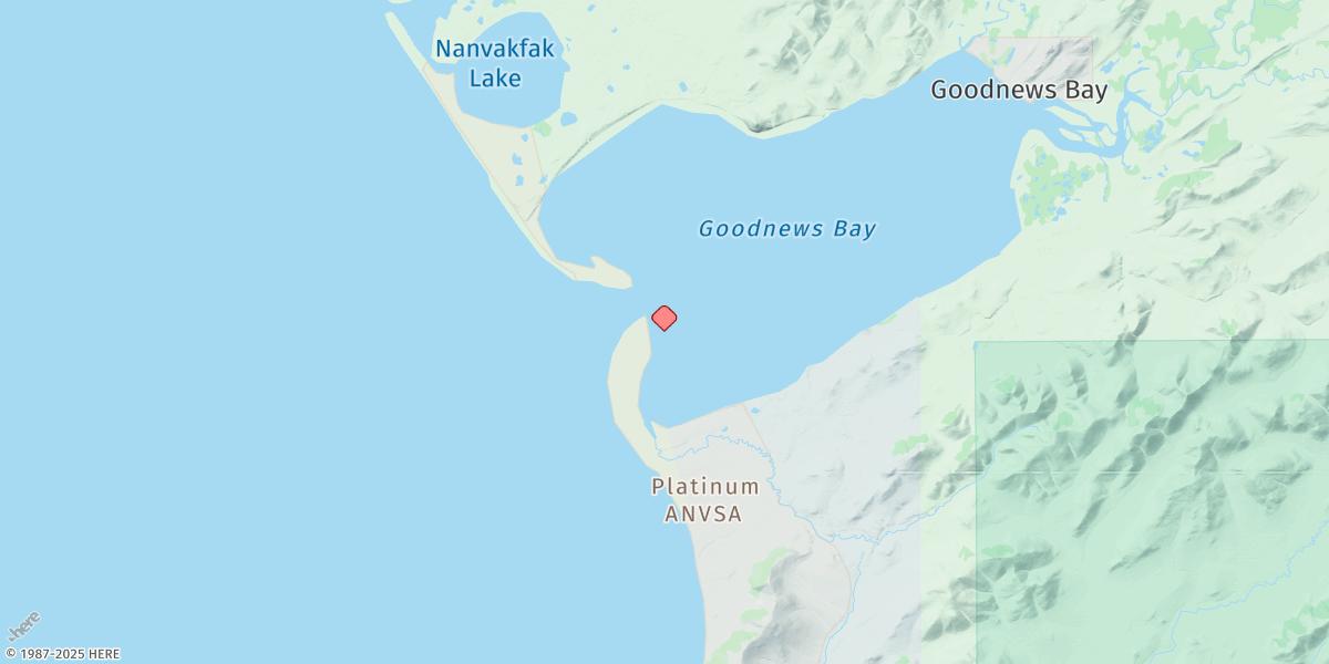 Map of Goodnews Bay Entrance