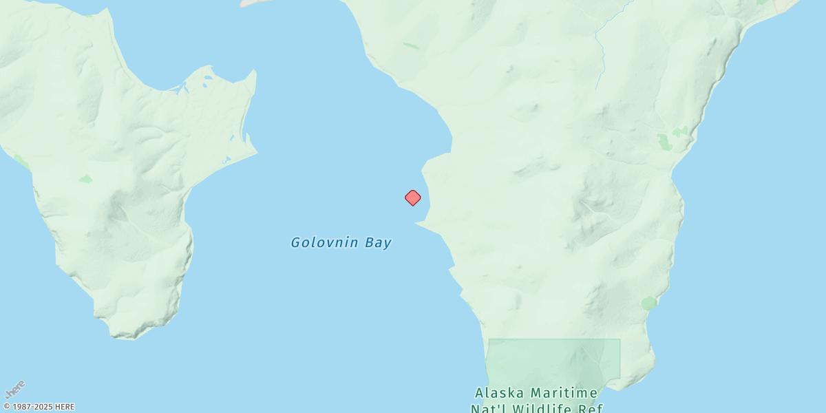 Map of Carolyn Island (Golovnin Bay)