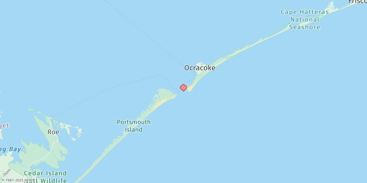 Map of Ocracoke Inlet