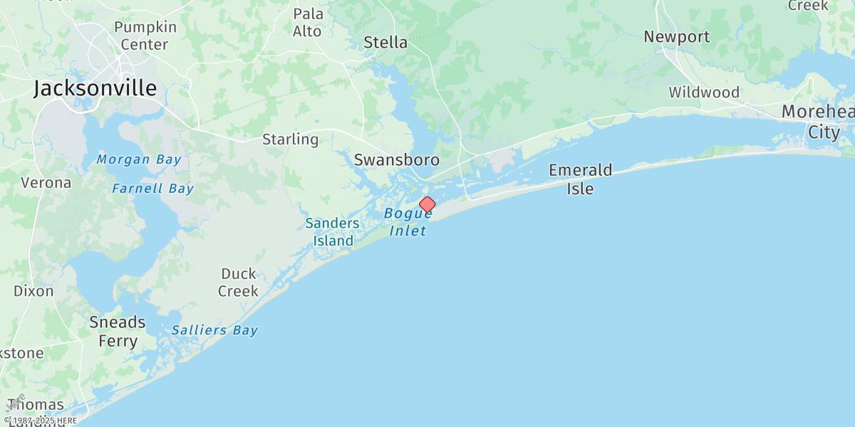 Map of Bogue Inlet